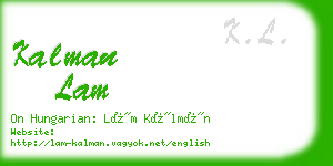 kalman lam business card